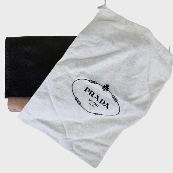 PRADA GLACÉ FOLD OVER OMBRÉ CLUTCH - Picture 9 of 9